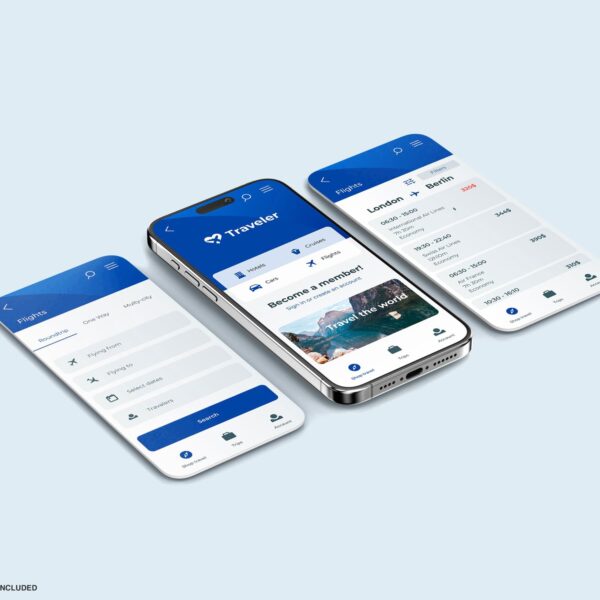 Image showing mobile phone on which application's interface is showing