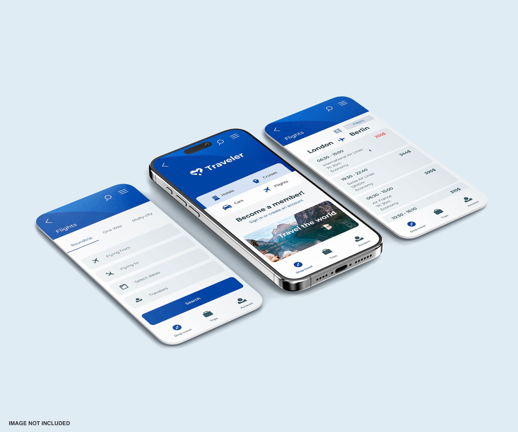 Image showing mobile phone on which application's interface is showing