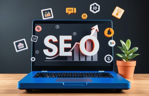 image showing laption on which SEO is written and multiple services of seo is mentioned by itsyourdigital